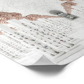 Poster Arche de la mosquée d'or blanche et Rose (Coin)