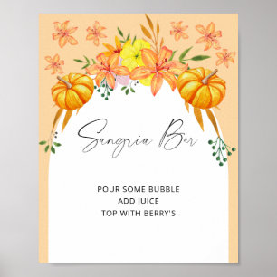 Poster Arche de mariage automnal pour une fête prénuptial