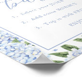 Poster Arche de mariage avec hydrangeas bleus Bar à Mimos (Coin)