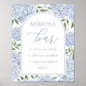 Poster Arche de mariage avec hydrangeas bleus Bar à Mimos (Devant)