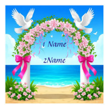 Arche de mariage élégante avec des colombes