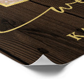 Poster Arche de mariage floral en bois rustique de bienve (Coin)