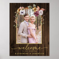 Arche de mariage floral en bois rustique de bienve