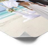 Poster Arche de mariage plage Fond personnalisé de photog (Coin)