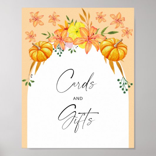 Poster Arche de mariage pour bébé citrouille orange - Car (Devant)