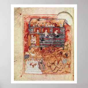 Poster Arche de N.A.L 2334 fol.10v Noé, de 'De Tours Pent