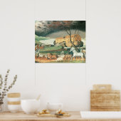 Poster Arche de Noé par Edward Hicks, Art populaire Vinta (Cuisine)