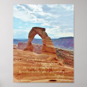Poster Arche Delicate, Arches Nat'l Park, Psaume 25