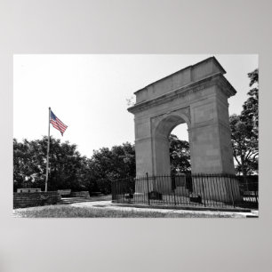 Poster Arche et drapeau commémoratifs de Rosedale, Kansas