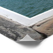 Poster Arche fausse fenêtre avec vue sur la mer scintilla (Coin)