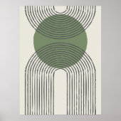 Poster Arche minimale du milieu du siècle avec cercle (Devant)