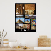 Poster Archéologie Égypte ancienne Pyramides Statues (Cuisine)