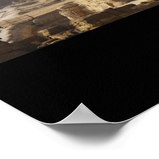 Poster Archéologie Égypte ancienne Pyramides Statues (Coin)