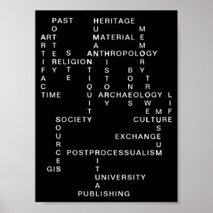 Poster Archeologie et anthropologie mots croisés