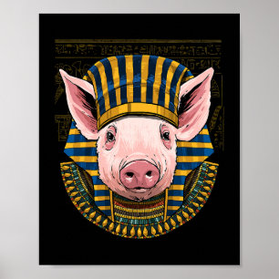 Poster Archéologue du pharaon égyptien de porc 90