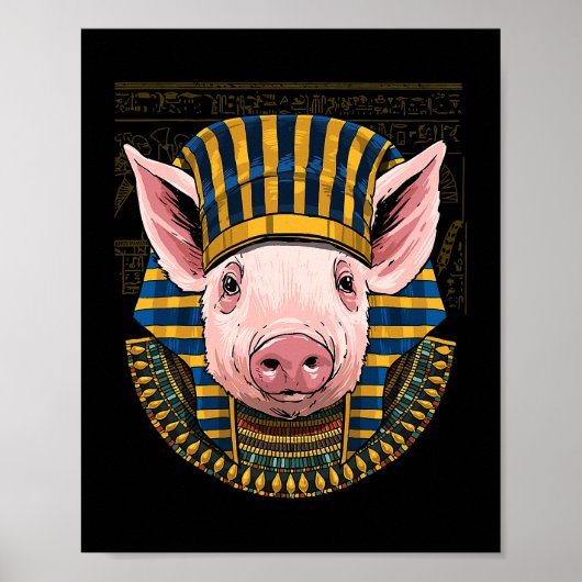 Poster Archéologue du pharaon égyptien de porc 90 (Devant)
