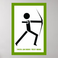 Archer avec son arc noir, tir à l'arc vert coutume