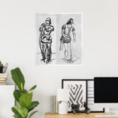 Poster Archer et traversier (Bureau à domicile)