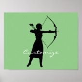 Poster Archer Femme Silhouette Thunder_Cove (Devant)