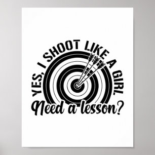 Poster Archery Girl   Archers Sport Gift Idea