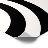 Poster Arches Abstraites Lignes Noir Et Blanc Modernes (Coin)