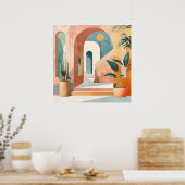 Poster Arches du désert – Architecture abstraite moderne (Cuisine)