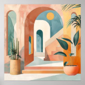 Poster Arches du désert – Architecture abstraite moderne (Devant)