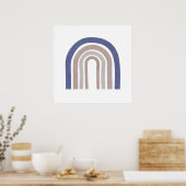Poster Arches du milieu du siècle - Bleu et Beige (Cuisine)