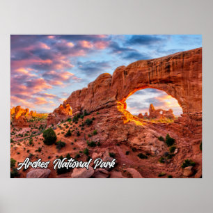 Poster Arches National Park, Utah, États-Unis