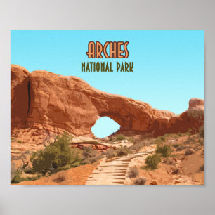 Poster Arches National Park Utah Vintage