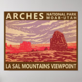 Poster Arches Parc national La Sal Mountains Point de vue (Devant)