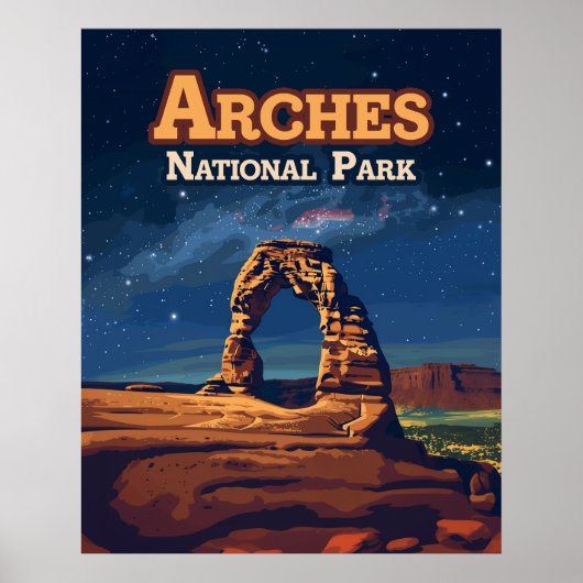 Poster Arches Parc National Utah Delicate Arch Moab (Devant)