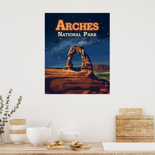Poster Arches Parc National Utah Delicate Arch Moab (Cuisine)