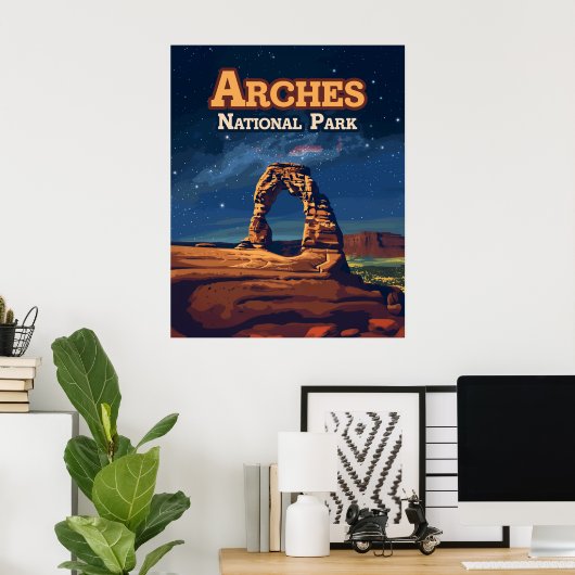 Poster Arches Parc National Utah Delicate Arch Moab (Bureau à domicile)