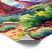 Poster Arches Parc National Utah Watercolor (Coin)