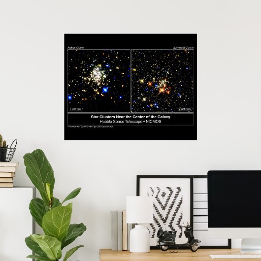 Poster Arches Star Cluster et Quintuplet Star Cluster (Bureau à domicile)