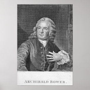 Poster Archibald Bower, gravée par J. Hollonray