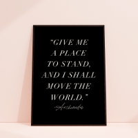 Archimedes Citation Inspirationnelle Art Imprimer 