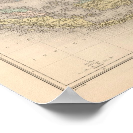 Poster archipel d'Asie d'Indochine (Coin)