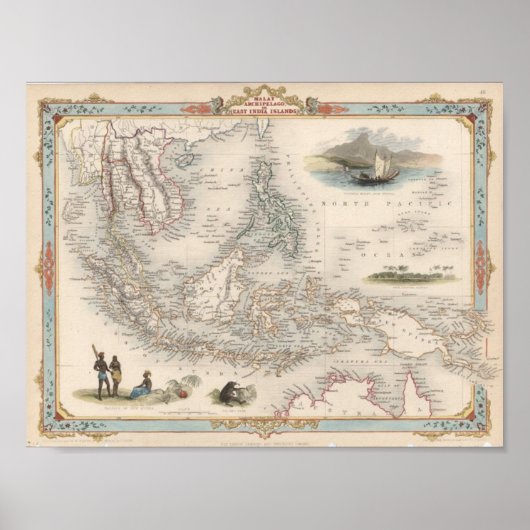 Poster Archipel malais ou îles de l'Inde orientale (Devant)