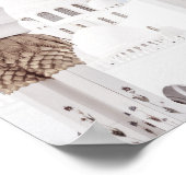 Poster Architecte de la mosquée islamique blanche et Rose (Coin)