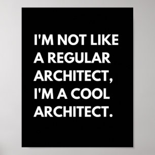 Poster Architectes et ingénieurs citation de travail drôl