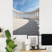 Poster Architecture à Colonnes Blanches Minimaliste (Bureau à domicile)
