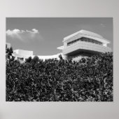 Poster Architecture au Getty Center en noir et blanc (Devant)