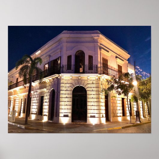 Poster Architecture coloniale Vieux-Mexique (Devant)