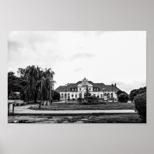 Poster Architecture de la gare de Slonim (Devant)