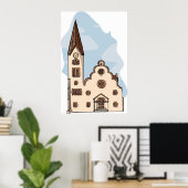 Poster Architecture de l'Église (Bureau à domicile)