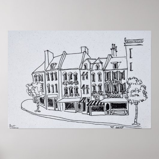 Poster Architecture de Saint-Omer, France (Devant)