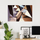 Poster Architecture fragmentée (Bureau à domicile)