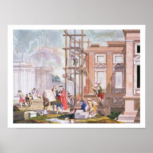 Poster Architecture, from a series of four illustrating t (Devant)